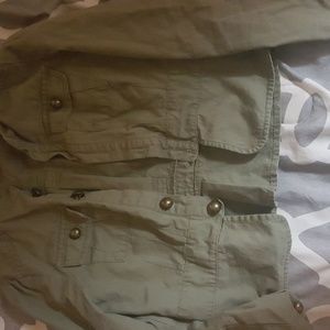 Army green girl jacket
